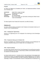 Protokoll der Sitzung des Fakultätsrates vom 24. November 2023